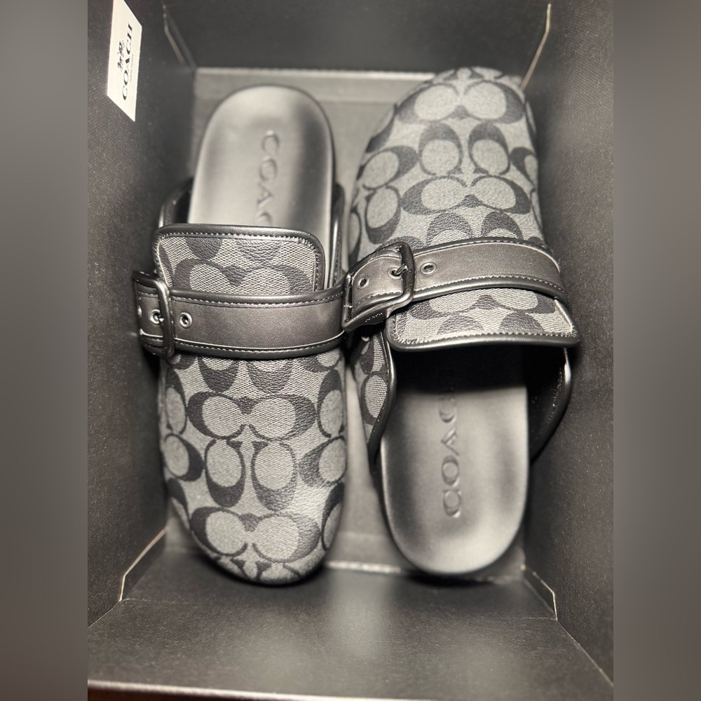 Men Coach Clogs in Signature Canvas